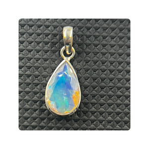 Radiant Ethiopian <b>Opal</b> Diamond Pearl Set 925 Sterling Silver Pendant <b>Earrings</b> Cute Cut Stone Jewelry for Anniversary Gifts - Product Image 2