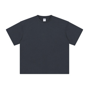 T-shirt pour homme en coton biologique 100% tricoté de haute qualité 380g à col rond personnalisé à épaules tombantes Hip Hop lourd - Product Image 5