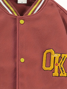 Veste en toile sur mesure pour hommes meilleure qualité adulte jeunesse Baseball Letterman polaire col montant veste de sport de qualité supérieure - Product Image 3