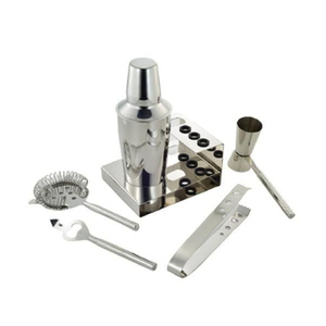 ชุดเครื่องมือแท่งสำเร็จรูปสีเงินแบบเรียบง่ายชุดผสมและเสิร์ฟค็อกเทลที่หรูหราเหมาะสำหรับงานเลี้ยงในบาร์และร้านอาหาร - Product Image 1