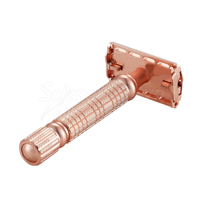 Maquinilla de afeitar de seguridad de doble filo de acero inoxidable con diseño ajustable para una piel suave y una rutina de afeitado suave - Product Image 5