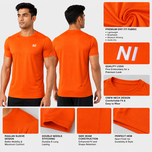 Premium Mens Dry Fit Sports <b>T</b> <b>Shirt</b> Lightweight Breathable Athletic Fitness Gym Wear Trendy Mens Dry Fit Sports <b>T</b> <b>Shirt</b> - Product Image 3
