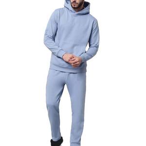 Chándal Unisex de 100% algodón de primera calidad para hombre, diseño de logotipo personalizado, cuello con capucha de estilo informal ajustado para ropa de calle de invierno - Product Image 1