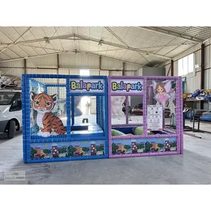 ชุดบอลพิตพร้อมแทรมโพลีน-อุปกรณ์เล่นนุ่มนวลขนาด 4x2 สำหรับเด็ก - Product Image 4