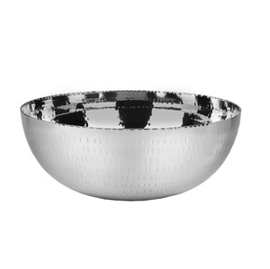 Bol de forme ronde fait main de luxe de conception fantaisie avec base dorée en acier inoxydable en aluminium et métal Style de luxe unique - Product Image 5