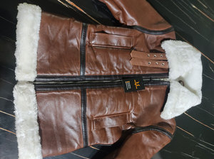 Personalizar diseño de piel cálida chaquetas de piel de oveja moda de invierno chaqueta de cuero genuino al por mayor chaqueta de Cuello de piel para hombres - Product Image 5