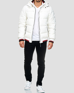Veste matelassée à capuche légère sur mesure en polyester 100% grande taille Vêtement décontracté Rembourrage en coton Coupe-vent Veste à bulles pour hommes - Product Image 1