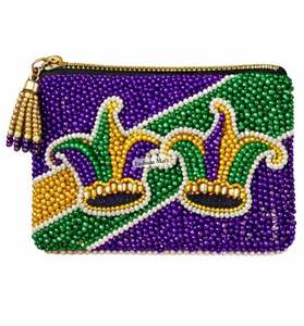 Monedero de Mardi Gras con Cuentas Hechas a Mano, Bolsa con Cierre de Calidad Boutique - Product Image 3