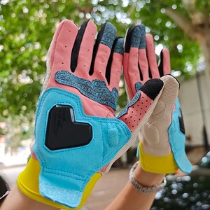 Gants de moto d'été respirants Écran tactile Hommes Femmes Gants de vélo VTT Couleur Macaron Gants de moto - Product Image 5