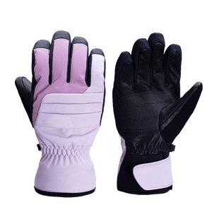 Guantes de esquí de cuero de alta calidad unisex, Guantes de Snowboard de invierno impermeables y cálidos, venta al por mayor, baratos - Product Image 6