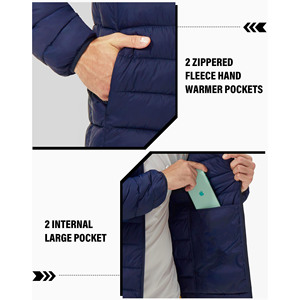 Custom Factory Oversize Outdoor Puffer <b>Jacket</b> For Men Waterproof Windproof Hooded Winter Wear Men's <b>Jackets</b> Wholesale Quality - Product Image 5
