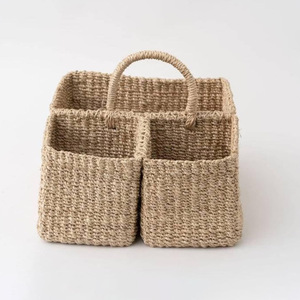 Condiment Caddy Seagrass Cubiertos Titular Caja de utensilios de paja natural para la decoración del hogar y el restaurante - Product Image 6