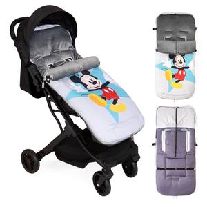Poussette-chauffe-pieds universelle imperméable 46x105 cm pour sièges <span class=keywords><strong>auto</strong></span> bébé, en polaire corail, motif Mickey Geo, design moderne - Product Image 1
