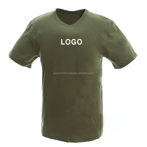 Nouvelle marque hommes tactique t-shirt solide col rond séchage rapide décontracté à manches courtes chemises 100% coton respirant - Product Image 2