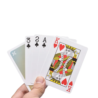 Jeu de 54 cartes de jeu de société de poker de luxe très vendu personnalisé boîte en papier emballée de cartes à jouer en papier pour divertissement à domicile