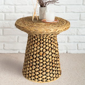 Table d'appoint en jacinthe d'eau, artisanale, tissée naturellement, prix compétitif, tables d'appoint - Product Image 4