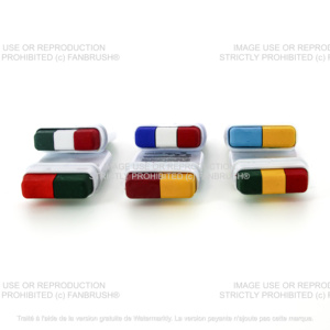 Pennelli a ventaglio per il trucco del Campionato del Mondo di calcio, all'ingrosso per distributori, prodotti in Francia, 48 paesi, colori e loghi personalizzabili - Product Image 2
