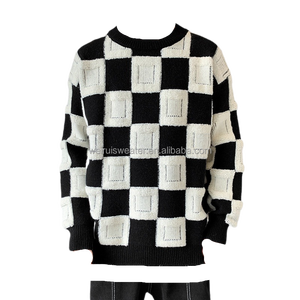 Personnalisé automne hiver tricoté décontracté logo décoration hommes chandails en gros mode de haute qualité sur mesure tricots chauds - Product Image 2