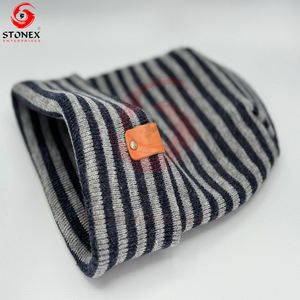 Fabricant de bonnets de couleur personnalisée logo personnalisé bonnet unisexe chaud hiver bonnet en tricot pour hommes et femmes - Product Image 3