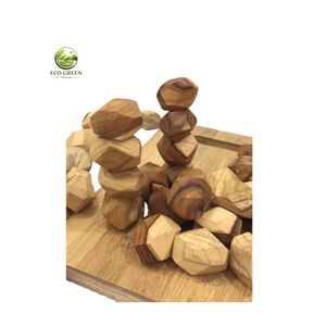 Bloques de Equilibrio de Madera Hechos a Mano, Juguete Montessori Tumi Ishi, Piedras Apilables de Madera Natural para Habilidades Motoras Finas - Product Image 2