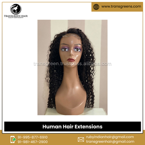 4x4 Kinky Curly Closure Transparent Straight 100% Raw Unprocessed Human Hair Extensions from Leading India Origin Exporter - Product Image 6