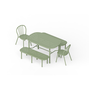Juego de comedor de aluminio de 6 piezas - Product Image 1