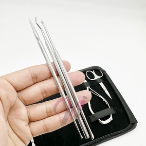 Outils de manucure pour le soin des ongles Poussoirs à cuticules avec outils d'art des ongles Poussoirs à ongles en acier inoxydable massif Silver Colo originaux - Product Image 5