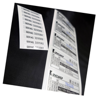 Placas de número de serie autoadhesivas Etiquetas de código de barras Etiquetas de activos