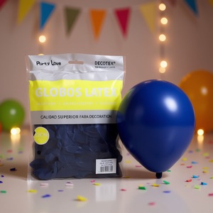 Palloncini in lattice Party Love 12 cm blu scuro, confezione da 100 pezzi, decorativi - Product Image 3