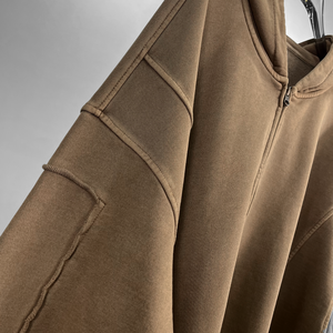 Veste universitaire surdimensionnée personnalisée pour homme, 100 % coton French Terry, coupe ample vintage, logo avant, grande taille – Offre spéciale - Product Image 5