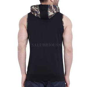 New Style High Quality Winter Men's <b>Gym</b> <b>Hoodies</b> Sleeveless Hooded Plain Dyed Customizable Design Windproof Breathable - Product Image 3