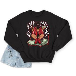 Épaules tombantes coupe ample pull unisexe en coton poids lourd personnalisé impression partout lavage à l'acide sweatshirts surdimensionnés pour hommes - Product Image 5