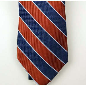 Men's Classic Stripe <b>Tie</b> by Club Room Brown Size Regular-<b>Polyester</b> Jacquard Print Casual Formal Fashion Custom Logo Gift Boxed - Product Image 3