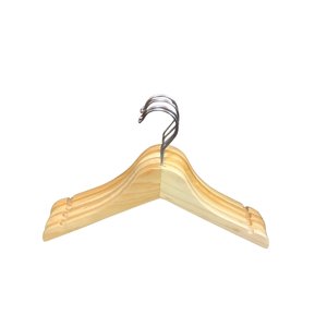 Wholesale Eco Friendly <b>Pine</b> Wood Baby Clothes Hangers Non Slip Wooden Kids Hangers Custom Logo Made in Vietnam - Product Image 2