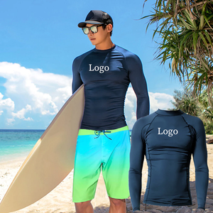 ODM OEM Men's Long Sleeve <b>BJJ</b> MMA Compression Shirt UV Protective <b>Rashguard</b> for Gym Workout Breathable Feature - Product Image 5