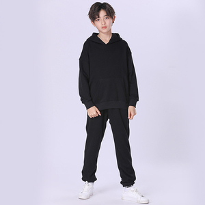 Conjunto de invierno para niños, conjunto de dos piezas con capucha para niños, chándal informal de algodón de manga larga para niños - Product Image 3