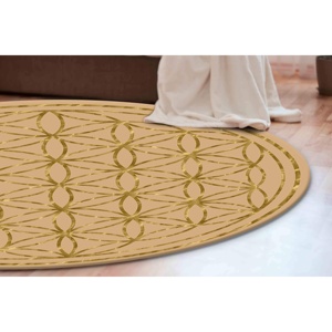 Alfombra Redonda Geométrica: Alfombra Moderna Antideslizante, Alfombra Estampada, Alfombra Suave con Pelo Largo - Product Image 4