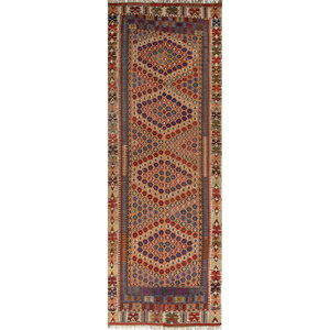 Alfombras Clásicas Persas Nayaab de Lana, Tejido Plano Rojo Naranja, Alfombra Geométrica de Yute, Suave, Tradicional, para Hogar y Adolescentes - Product Image 1