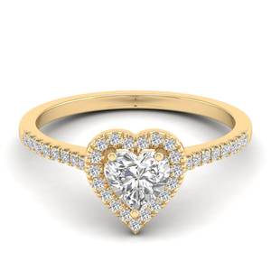 Anillo de Halo con Diamante Cultivado en Laboratorio CVD de 0.78 Quilates en Forma de Corazón con Certificado IGI REYES, en Oro Sólido de 14K, Regalo de Compromiso - Product Image 6