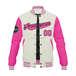 Custom Color-Block Wool <b>Varsity</b> <b>Jacket</b> for Men Stylish Lightweight Summer Letterman Coat with Brand Embroidery - Product Image 2