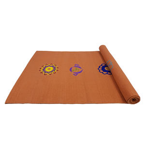Tapis de yoga et de fitness mini rayés imperméables en coton NBR de haute qualité, étiquette privée OEM pour adultes, exercice, prix bas en Inde - Product Image 1