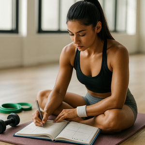 Labon màu xanh tập thể dục kế hoạch Debossed nhịp tim dòng bạc lá Bìa xung chuyển động phòng tập thể dục tập luyện Tạp Chí cho đào tạo hàng ngày - Product Image 5