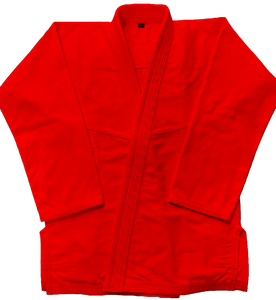 Kimono de Jiu Jitsu brasileño unisex uniforme de karate de artes marciales rojas y blancas personalizado OEM EVI 780 - Product Image 1