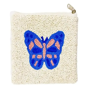 Monedero bordado con cuentas de semillas de moda, monedero con cuentas, monedero pequeño hecho a mano, monedero étnico, monedero con cuentas Tribal - Product Image 3