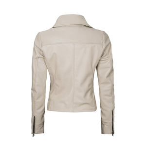 แจ็คเก็ตหนังแกะผู้หญิงดีไซน์ล่าสุด สวมใส่สบาย ทรงเข้ารูป ทันสมัย ระบายอากาศได้ดี เหมาะสำหรับฤดูใบไม้ร่วง  รับสกรีนโลโก้  งานตัดเย็บคุณภาพสูงด้วยไนลอน - Product Image 2