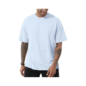 Camiseta extragrande a la moda para hombre, camisetas atléticas de cuello redondo, Camiseta básica de algodón de manga corta Premium suave informal - Product Image 6