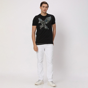 T-shirt homme en coton 100% tricoté, coupe ample, épaules tombantes, grande taille, qualité supérieure, avec logo personnalisé Fit2Fight. - Product Image 4