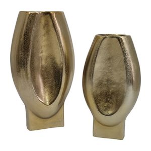 Elegante florero de metal de aluminio de primera calidad con una construcción artesanal duradera ideal para arreglos florales elegantes - Product Image 4