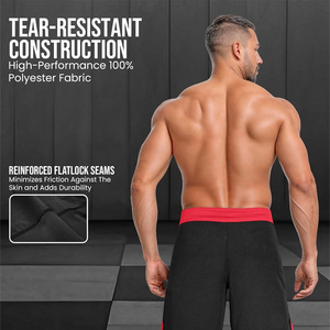 Pantalones cortos de boxeo personalizados de proveedor OEM para hombre, diseño transpirable para sesiones de entrenamiento de lucha con marca de marca privada - Product Image 3