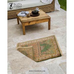 Zynah handmade Divine Essence Travel Home Use Prayer Mat Washable Pattern 100% Silk - Product Image 3